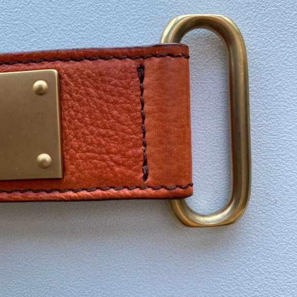 Escada Orange Leather Belt - Picture 5 of 16